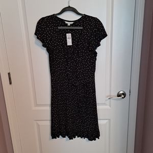American Eagle sz M black/poka dot dress
